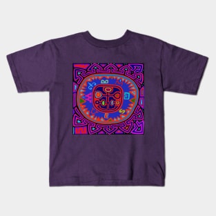 Cuna Indian Mola Compass Kids T-Shirt